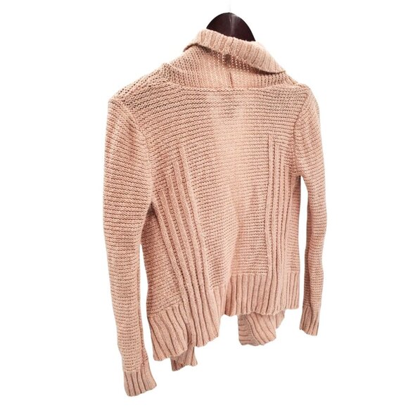 American Rag XS Entry Cie Chunky Cable Knit Drape Open Front Sweater Cardigan - Picture 8 of 11